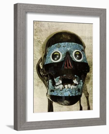 Mask of Tezcatlipoca, the Smoking Mirror, Mixtec/Aztec, Mexico, c1500-Werner Forman-Framed Photographic Print