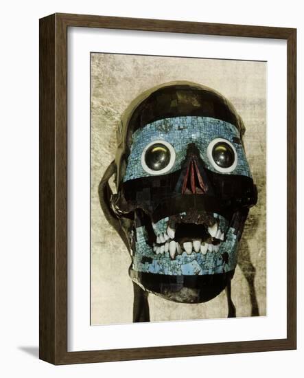 Mask of Tezcatlipoca, the Smoking Mirror, Mixtec/Aztec, Mexico, c1500-Werner Forman-Framed Photographic Print