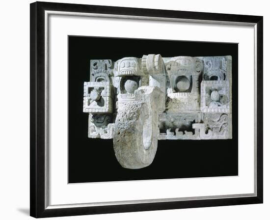 Mask of the God Mac, Architectural Element Originating from Codz Poop-null-Framed Giclee Print