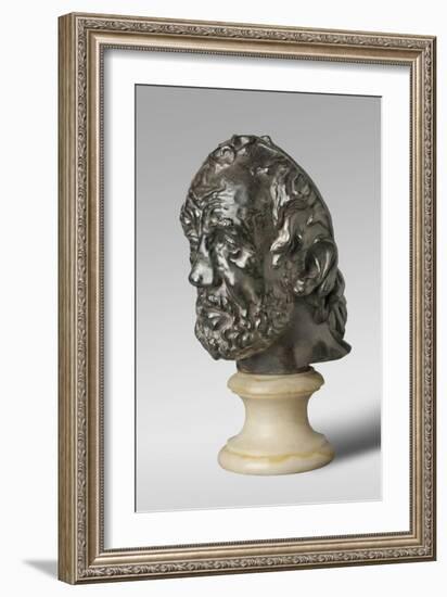 Mask of the Man with the Broken Nose, Modeled 1863-64, Cast by Alexis Rudier (1874-1952), 1925 (Bro-Auguste Rodin-Framed Giclee Print