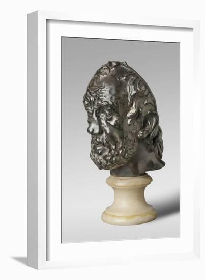 Mask of the Man with the Broken Nose, Modeled 1863-64, Cast by Alexis Rudier (1874-1952), 1925 (Bro-Auguste Rodin-Framed Giclee Print