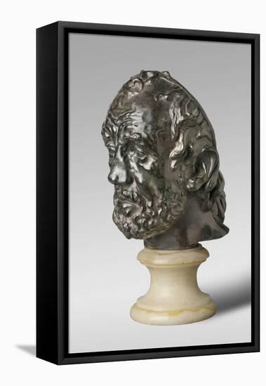 Mask of the Man with the Broken Nose, Modeled 1863-64, Cast by Alexis Rudier (1874-1952), 1925 (Bro-Auguste Rodin-Framed Premier Image Canvas