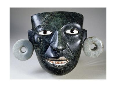 Mask With Earrings From Teotihuacan Mexico Aztec Civilization 14th 16th Century Giclee Print By Art Com