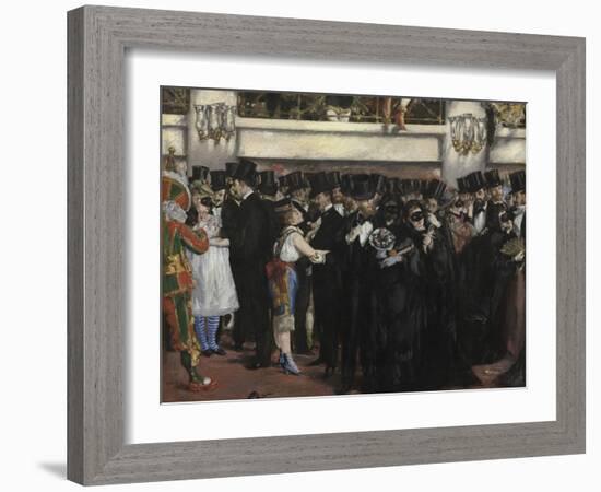 Masked Ball at the Opera, 1873-Edouard Manet-Framed Giclee Print