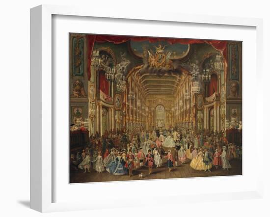 Masked Ball in Bonn-Johann Franz Rousseau-Framed Giclee Print