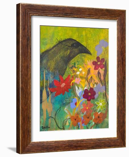 Masked Crow-Robin Maria-Framed Art Print