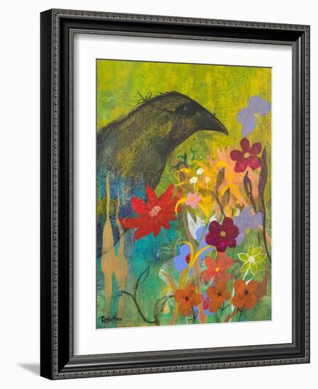 Masked Crow-Robin Maria-Framed Art Print