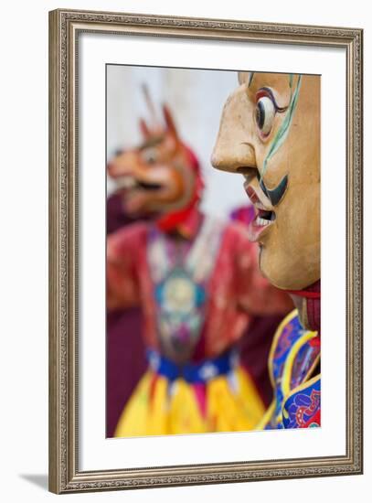 Masked Dancer, Tshechu Festival, Wangdue Phodrang Dzong Wangdi, Bhutan-Peter Adams-Framed Photographic Print