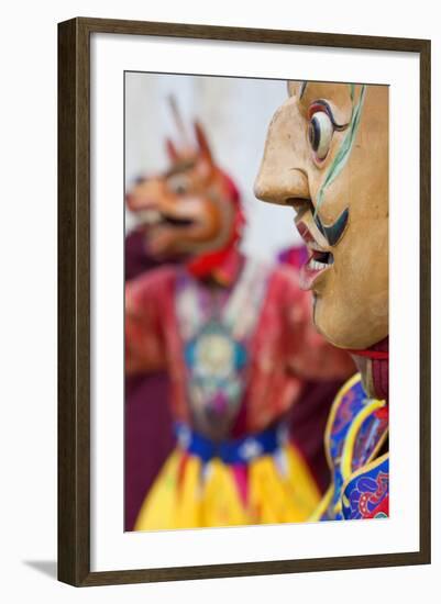 Masked Dancer, Tshechu Festival, Wangdue Phodrang Dzong Wangdi, Bhutan-Peter Adams-Framed Photographic Print