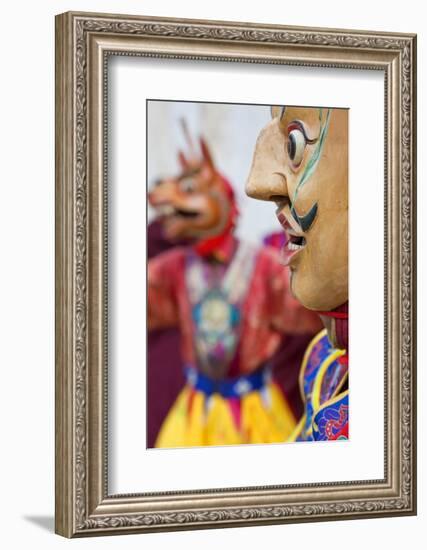 Masked Dancer, Tshechu Festival, Wangdue Phodrang Dzong Wangdi, Bhutan-Peter Adams-Framed Photographic Print