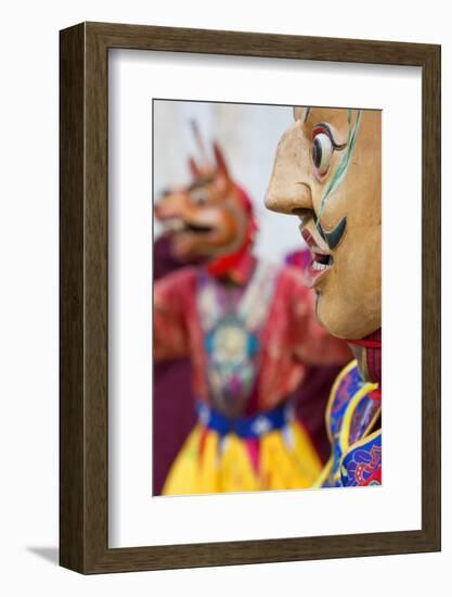 Masked Dancer, Tshechu Festival, Wangdue Phodrang Dzong Wangdi, Bhutan-Peter Adams-Framed Photographic Print