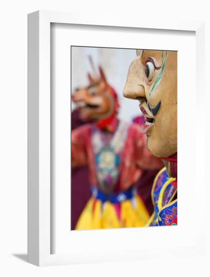 Masked Dancer, Tshechu Festival, Wangdue Phodrang Dzong Wangdi, Bhutan-Peter Adams-Framed Photographic Print