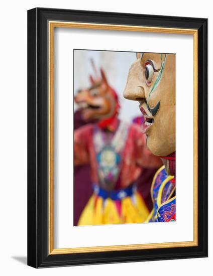 Masked Dancer, Tshechu Festival, Wangdue Phodrang Dzong Wangdi, Bhutan-Peter Adams-Framed Photographic Print