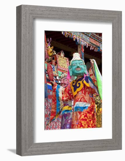 Masked Dancers at Wachuk Tibetan Buddhist Monastery, Sichuan, China-Peter Adams-Framed Photographic Print