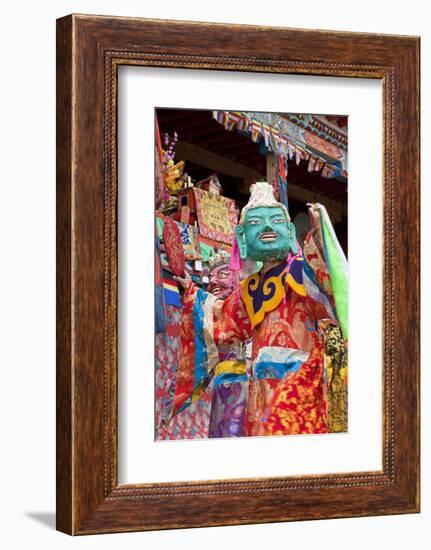 Masked Dancers at Wachuk Tibetan Buddhist Monastery, Sichuan, China-Peter Adams-Framed Photographic Print