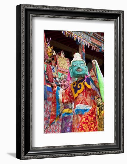 Masked Dancers at Wachuk Tibetan Buddhist Monastery, Sichuan, China-Peter Adams-Framed Photographic Print