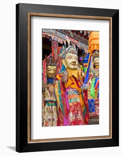 Masked Dancers at Wachuk Tibetan Buddhist Monastery, Sichuan, China-Peter Adams-Framed Photographic Print