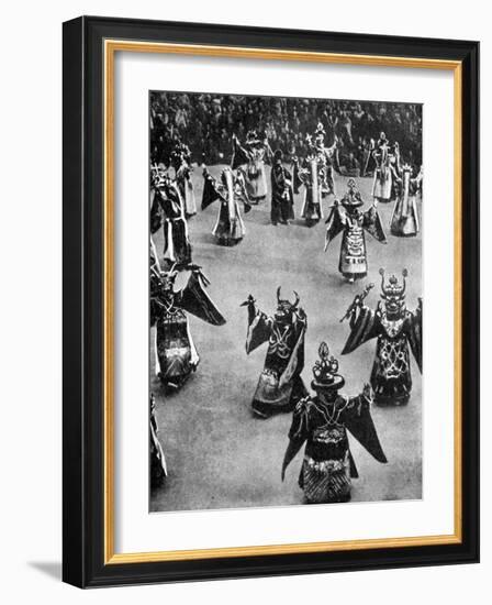 Masked Dancers, Tibet, 1936-Ewing Galloway-Framed Giclee Print