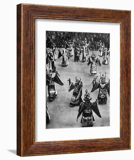 Masked Dancers, Tibet, 1936-Ewing Galloway-Framed Giclee Print