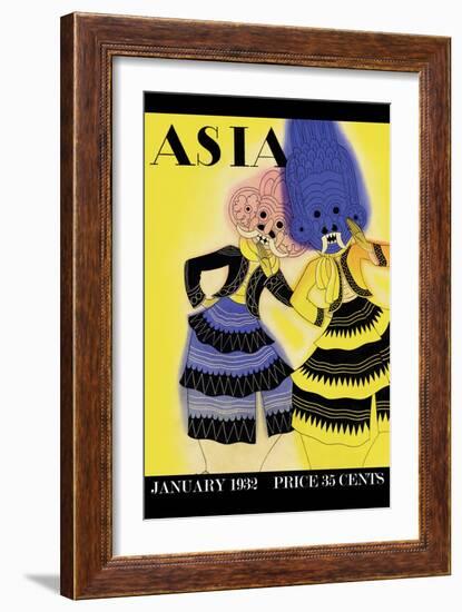 Masked Dancers-Frank Mcintosh-Framed Art Print