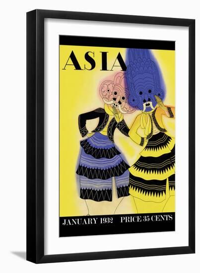 Masked Dancers-Frank Mcintosh-Framed Art Print