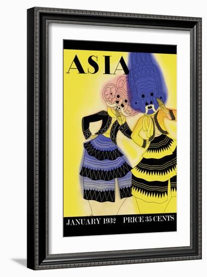 Masked Dancers-Frank Mcintosh-Framed Art Print