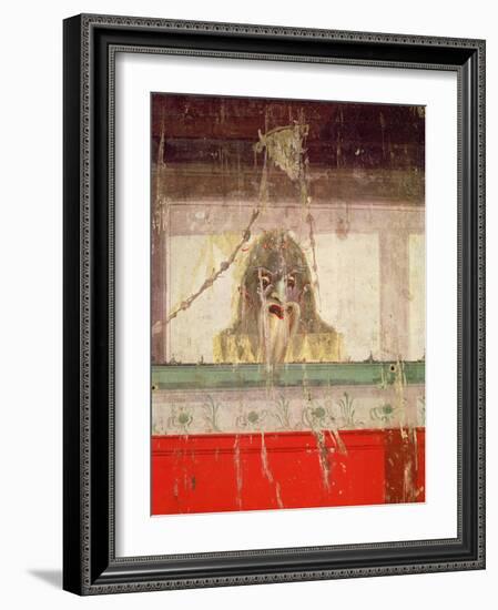 Masked Face, Detail from an Interior Wall, 25 BC - Ad 25 (Fresco)-Roman-Framed Giclee Print