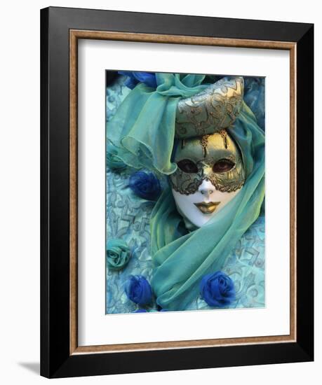 Masked Figure in Costume at the 2012 Carnival, Venice, Veneto, Italy, Europe-Jochen Schlenker-Framed Photographic Print