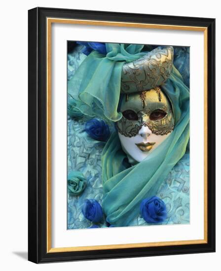 Masked Figure in Costume at the 2012 Carnival, Venice, Veneto, Italy, Europe-Jochen Schlenker-Framed Photographic Print