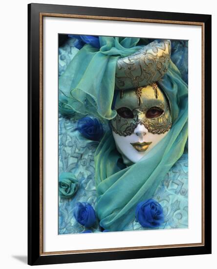 Masked Figure in Costume at the 2012 Carnival, Venice, Veneto, Italy, Europe-Jochen Schlenker-Framed Photographic Print