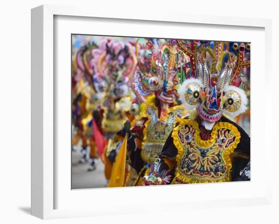 Masked Performers in a Parade at Oruro Carnival, Oruro, Bolivia, South America-Christian Kober-Framed Photographic Print