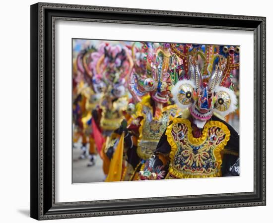 Masked Performers in a Parade at Oruro Carnival, Oruro, Bolivia, South America-Christian Kober-Framed Photographic Print