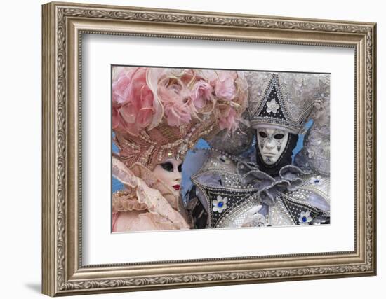 Masks and Costumes, Carnival, Venice, Veneto, Italy, Europe-Jean Brooks-Framed Photographic Print