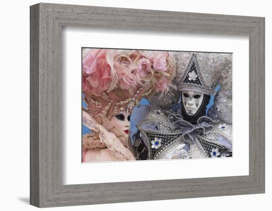 Masks and Costumes, Carnival, Venice, Veneto, Italy, Europe-Jean Brooks-Framed Photographic Print