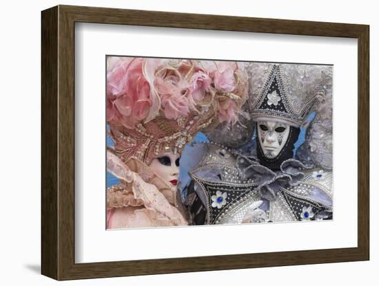 Masks and Costumes, Carnival, Venice, Veneto, Italy, Europe-Jean Brooks-Framed Photographic Print