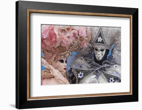 Masks and Costumes, Carnival, Venice, Veneto, Italy, Europe-Jean Brooks-Framed Photographic Print