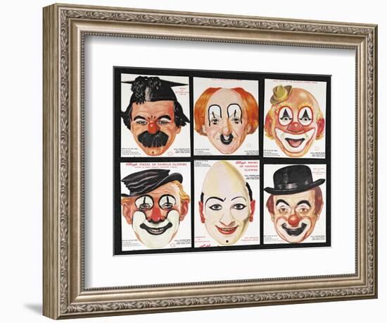 Masks of Famous Clowns, Kellogg Company of Great Britain-null-Framed Giclee Print