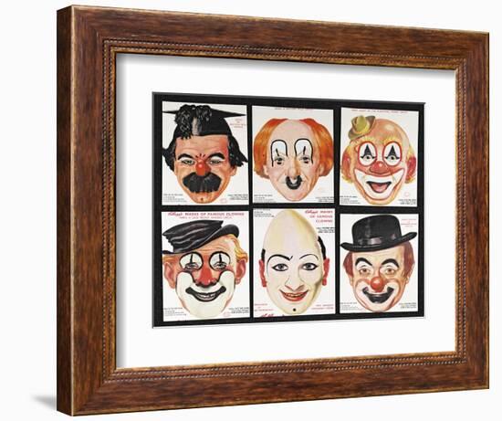 Masks of Famous Clowns, Kellogg Company of Great Britain-null-Framed Giclee Print