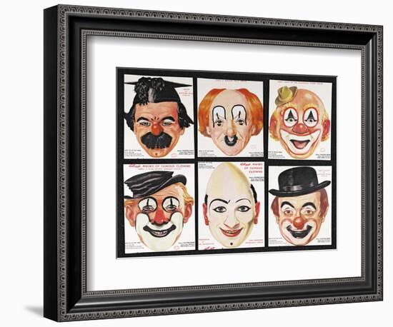 Masks of Famous Clowns, Kellogg Company of Great Britain-null-Framed Giclee Print