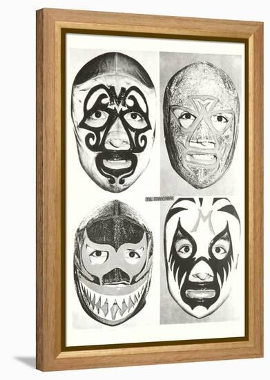 Masks of Mexican Wrestlers-null-Framed Stretched Canvas