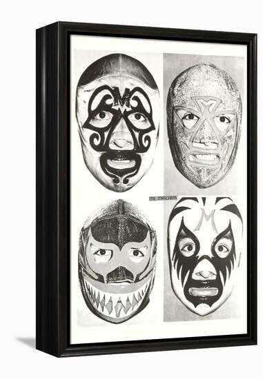 Masks of Mexican Wrestlers-null-Framed Stretched Canvas