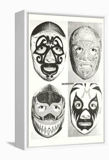 Masks of Mexican Wrestlers-null-Framed Stretched Canvas