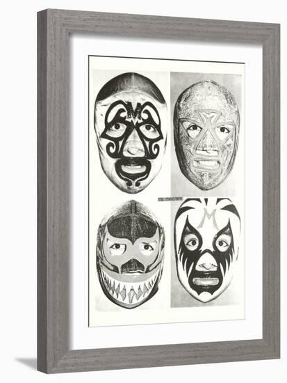 Masks of Mexican Wrestlers-null-Framed Art Print