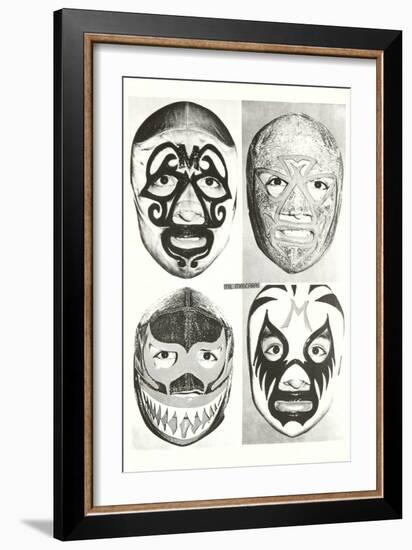 Masks of Mexican Wrestlers-null-Framed Art Print