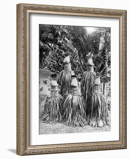 Masks Possessing Magical Qualities, Bismarck Archipelago, Papua New Guinea, 1920-Strecker and Schroder-Framed Giclee Print