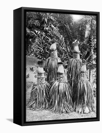 Masks Possessing Magical Qualities, Bismarck Archipelago, Papua New Guinea, 1920-Strecker and Schroder-Framed Premier Image Canvas