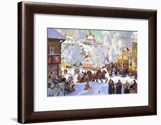 Maslanitsa; Shrovetide-Boris Kustodiyev-Framed Art Print