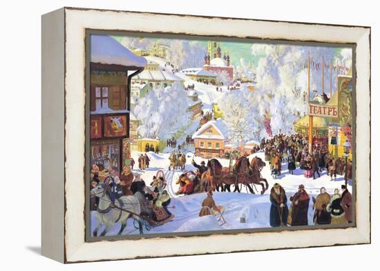 Maslanitsa; Shrovetide-Boris Kustodiyev-Framed Stretched Canvas