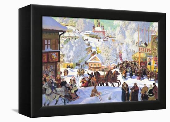 Maslanitsa; Shrovetide-Boris Kustodiyev-Framed Stretched Canvas