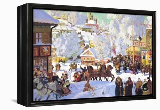 Maslanitsa; Shrovetide-Boris Kustodiyev-Framed Stretched Canvas